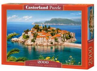 Puzzle Castorland 2000 dílků - Svati Stefan, Montenegro