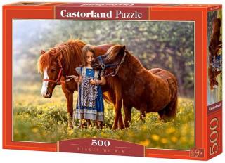 Puzzle Castorland 500 dílků - Poníci s holčičkou