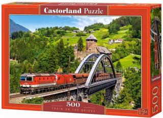Puzzle Castorland 500 dílků - Vlak na mostě