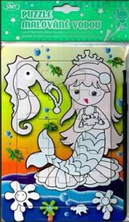 Puzzle malované vodou Mořská panna