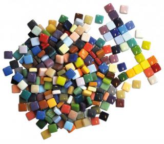 Skleněná barevná mozaika, 300ks, 11x11mm