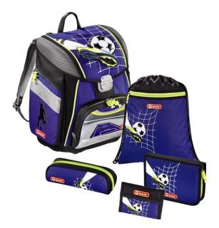 Školní aktovka pro prvňáčky - 5-dílný set, Step by Step Fotbal