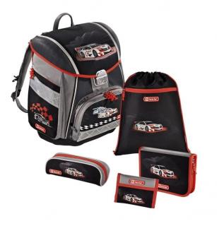 Školní aktovka pro prvňáčky - 5-dílný set, Step by Step Racer, certifikát AGR