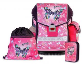 Školní batoh Emipo ERGO TWO - Butterfly set 3-dílný