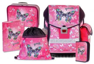 Školní batoh Emipo ERGO TWO - Butterfly set 5-dílný