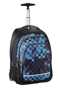 Školní batoh s kolečky, Trolley All Out, Blue Pixel