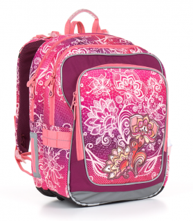 Školní batoh Topgal CHI 863 H - Pink Květy