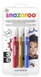 Štětce  brush pen  naplněné barvou na obličej - dobrodružství