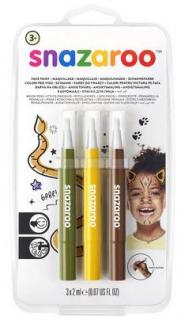 Štětce  brush pen  naplněné barvou na obličej - džungle