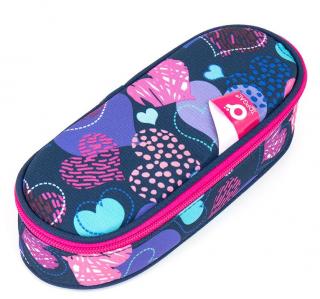 Topgal - Školní pouzdro CHI 834 H - Pink  Srdíčka