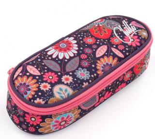 Topgal - Školní pouzdro CHI 861 I - Violet - Květy