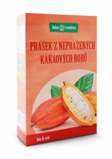 bionebio Prášek z nepražených kakaových bobů BIO RAW 150 g