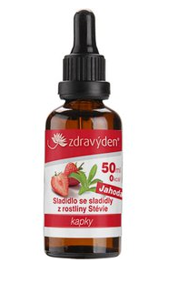 Zdravý den Sladidlo kapky jahoda 50 ml