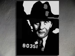 Malovaný POP ART obraz na stěnu Bugsy Siegel 1 dílný