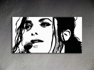 Malovaný POP ART obraz na stěnu Michael Jackson 1 dílný 100x50 cm