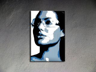 Ručne maľovaný POP Art Angelina Jolie 1 dielny 70x100cm