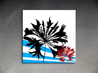 Ručne maľovaný POP Art Flower 1 dielny 100x100cm