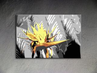 Ručne maľovaný POP Art Flower 1 dielny 120x80cm