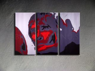 Ručne maľovaný POP Art Ian Brown 3 dielny 120x80cm