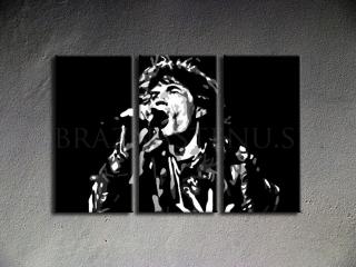 Ručne maľovaný POP Art Mick Jagger 3 dielny 120x80cm