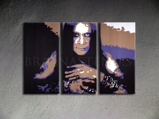 Ručne maľovaný POP Art Ozzy Osbourne 3 dielny 120x80cm