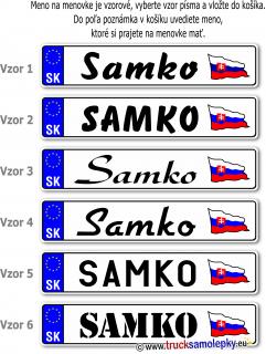 ŠPZ menovka 003