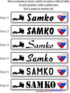 ŠPZ menovka 009
