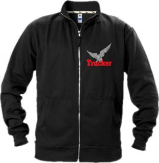 Truck mikina černá TRUCKER eagle s výšivkou