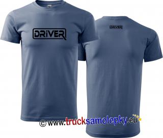 Truck tričko DRIVER v barvě denim