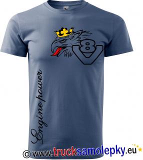 Truck tričko GRIFFIN V8 I. v barvě denim
