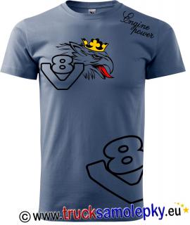Truck tričko GRIFFIN V8 II. v barvě denim