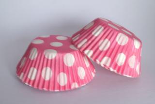 Papírové košíčky na muffiny - big dot růžové 48 ks