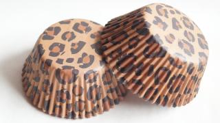 Papírové košíčky na muffiny - leopard hnědý 48 ks