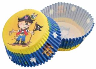 Papírové košíčky na muffiny - pirát 50 ks
