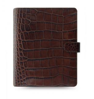 Filofax Classic Croc A5 týdenní kaštanová