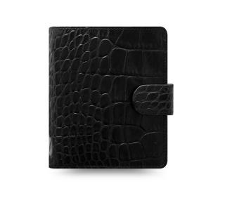 Filofax Classic Croc A7 kapesní týdenní černá