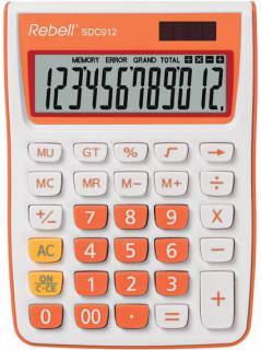 Kalkulačka Rebell SDC 912 - displej 12 míst / oranžová