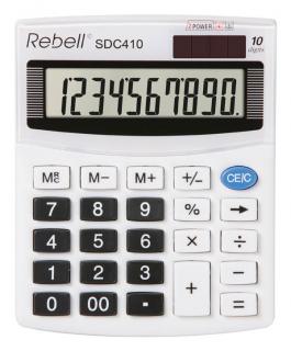 Kalkulačka Rebell SDC - displej 10 míst / 410+ bílá