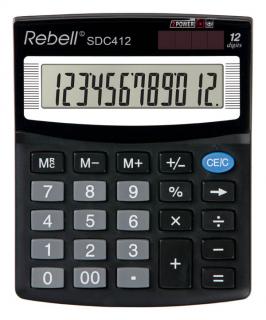 Kalkulačka Rebell SDC - displej 12 míst / 412+ černá