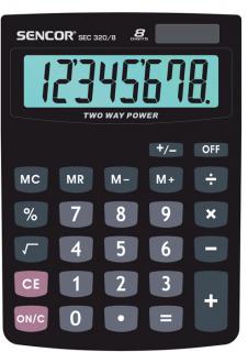 Kalkulačka Sencor - SEC 320/8 - displej 8 míst
