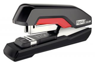 Kancelářský sešívač Rapid S50 SUPER Flat - clinch - černá / červená