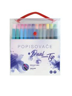 Popisovače CONCORDE Dual-Tip - sada 24 ks