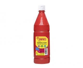 Tekuté temperové barvy JOVI v lahvi - 1000 ml / červená