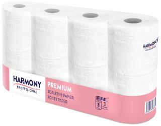 Toaletní papír Harmony Professional - 8 rolí / třívrstvý / 100% celulóza