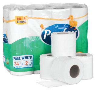 Toaletní papír Perfex Deluxe s vůní - dvouvrstvý / bílá / 108 útržků / 24 ks