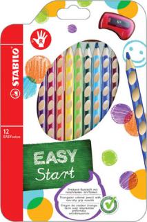 Trojhranné pastelky STABILO® EASYcolors - 12 barev / pro praváky
