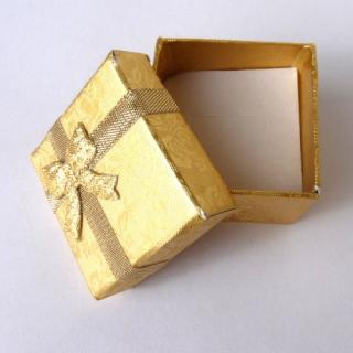 Dárková krabička - zlatá (4,5 x 5 cm)
