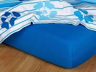 Jersey prostěradlo modř královská  35x75x2 cm do kočárku