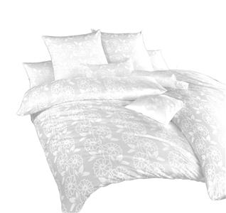 Povlak na polštář damašek Jiřiny bílé 50x70 cm
