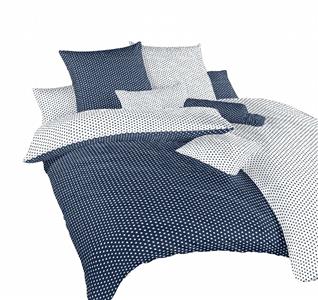 Povlečení bavlna Hvězdička bílá/tmavě modrá DUO 140x200, 70x90 cm